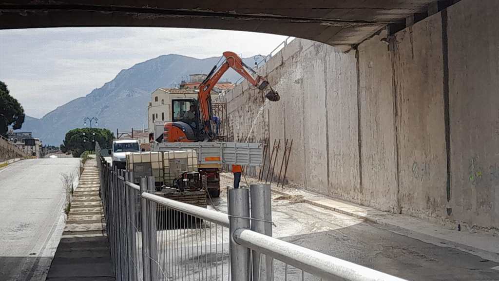 lavori sottopasso via Crispi, Palermo