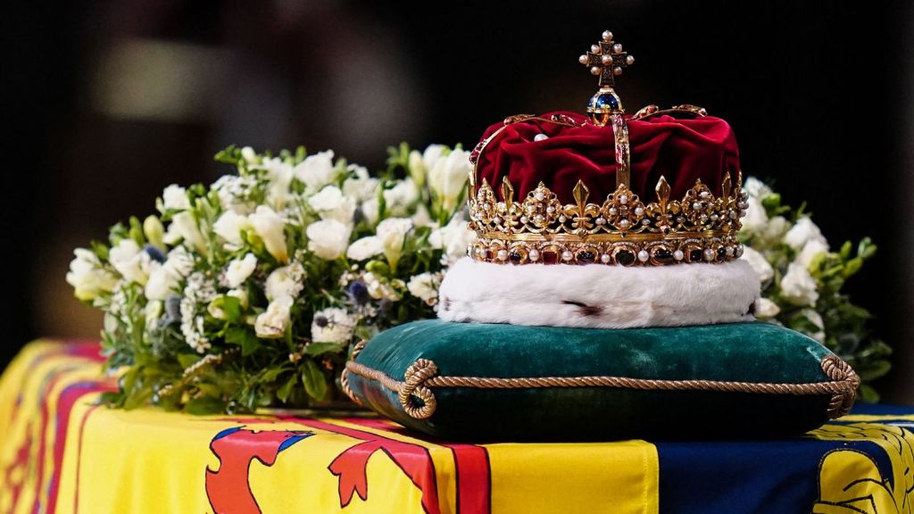 La bara della regina Elisabetta.