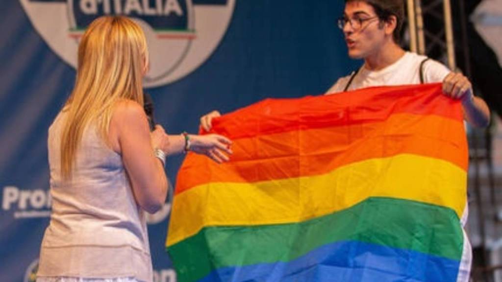 Giorgia Meloni e Marco Marras.