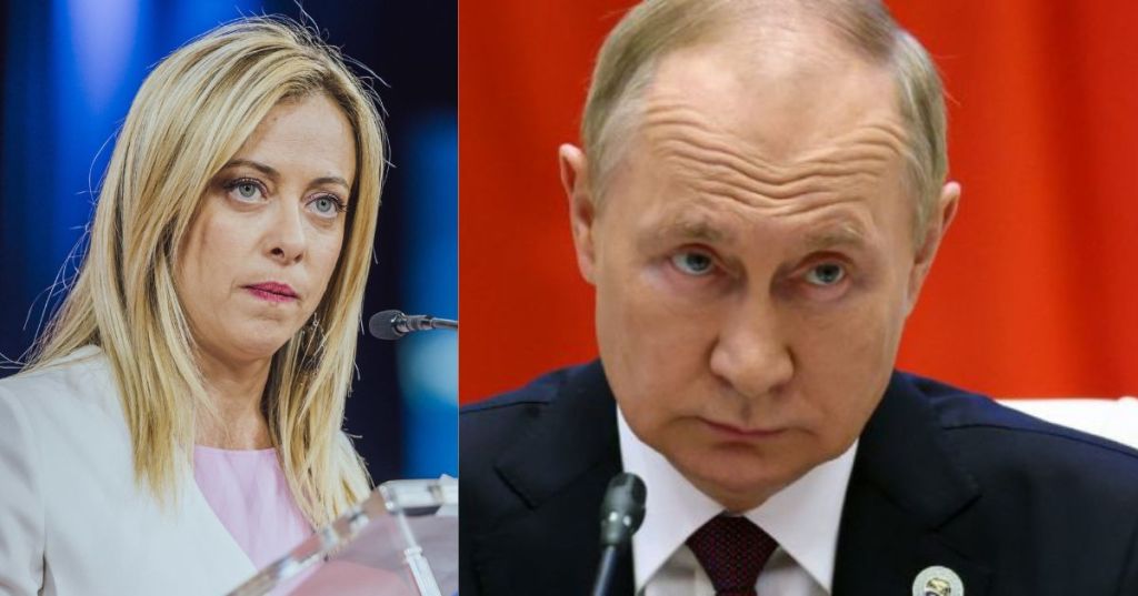 Giorgia Meloni e Vladimir Putin.