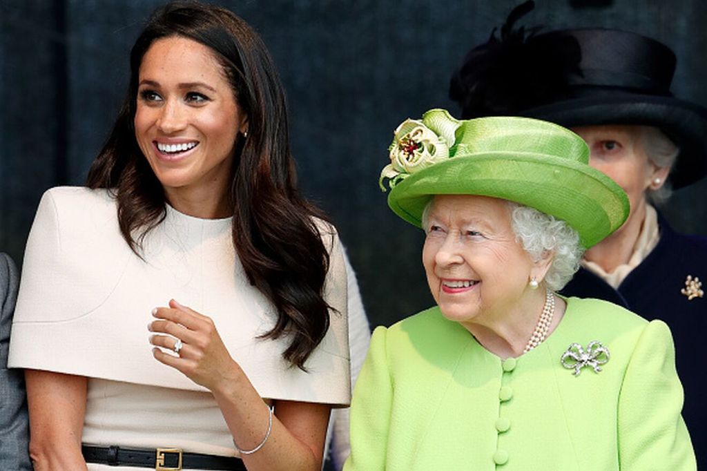 Meghan Markle e la regina Elisabetta.