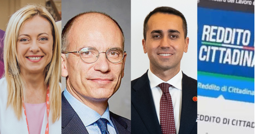 Giorgia Meloni, Enrico Letta e Luigi Di Maio.