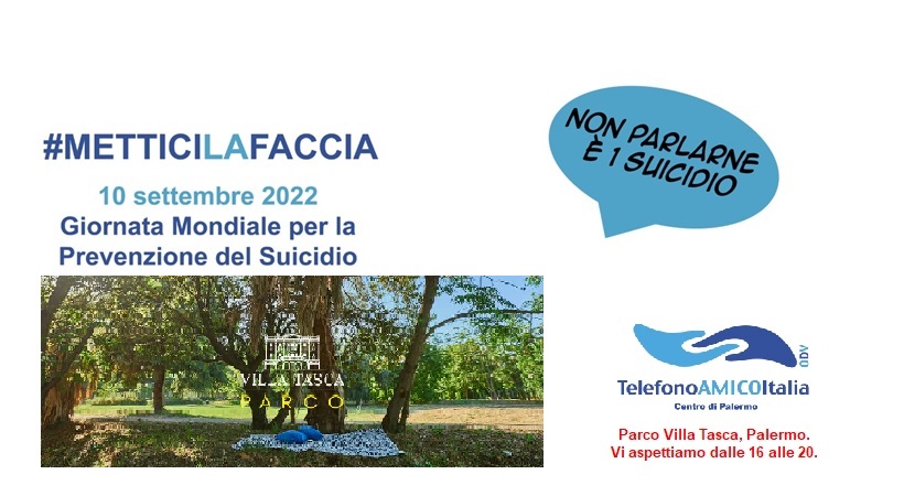 Giornata di prevenzione del suicidio, la campagna di Telefono Amico anche a Palermo