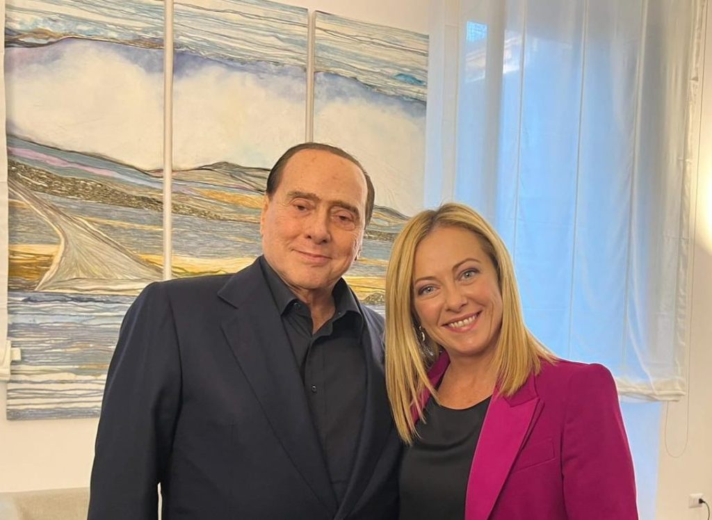 Silvio Berlusconi e Giorgia Meloni.