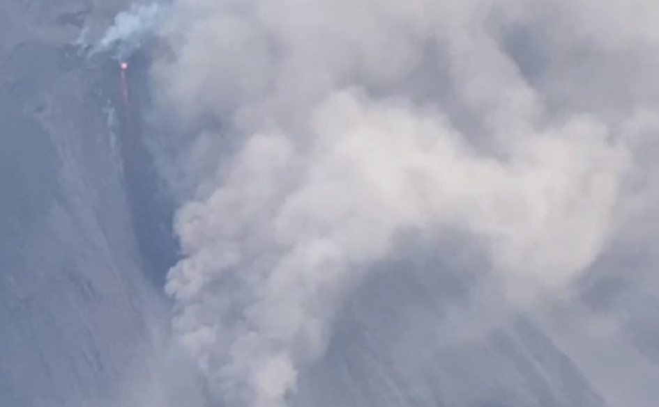 La lava rallenta allo Stromboli