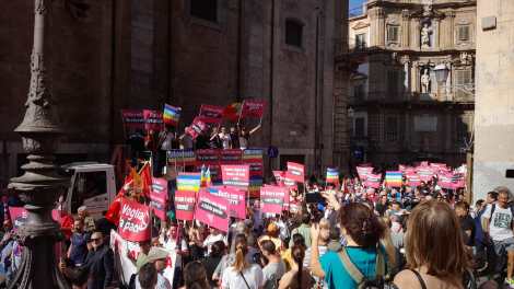 Protesta contro il caro bollette, Palermo