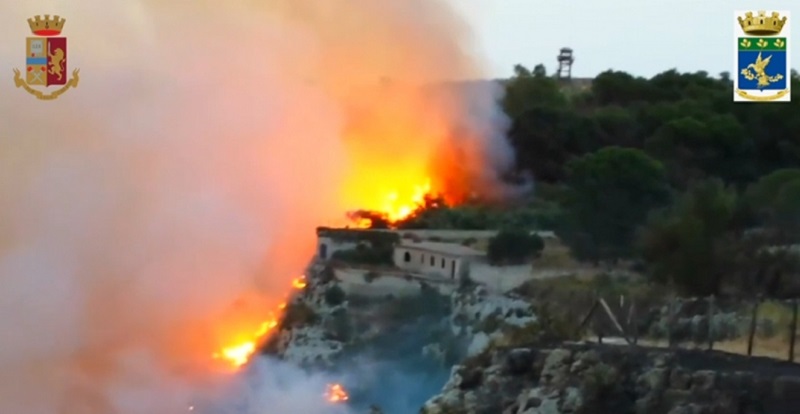 Incendio a Cavagrande