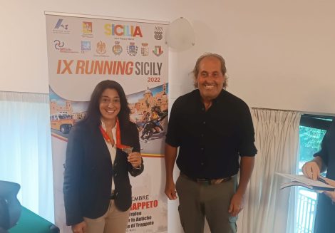 Antonella Tirrito e Nando Sorbello alla presentazione della IX Palermo International Half Marathon