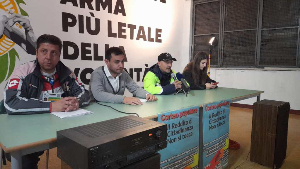 Conferenza stampa percettori reddito di cittadinanza, Palermo