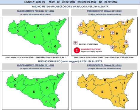 Allerta arancione Sicilia