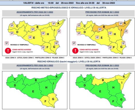 Allerta arancione SIcilia
