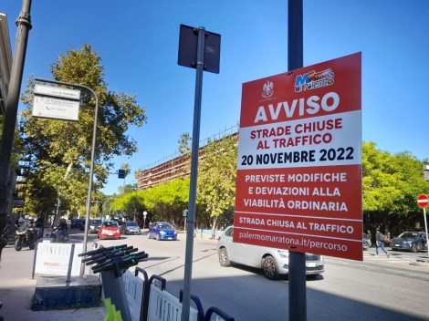Avviso chiusura strade maratona Palermo 2022