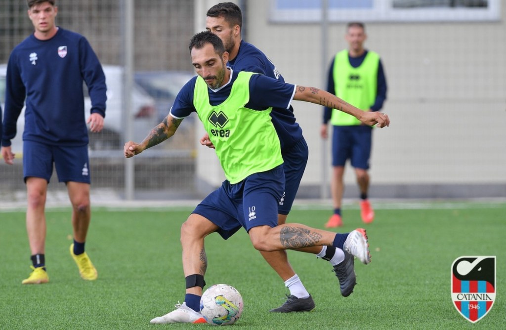 Francesco Lodi in allenamento, Catania, serie D 2022-2023