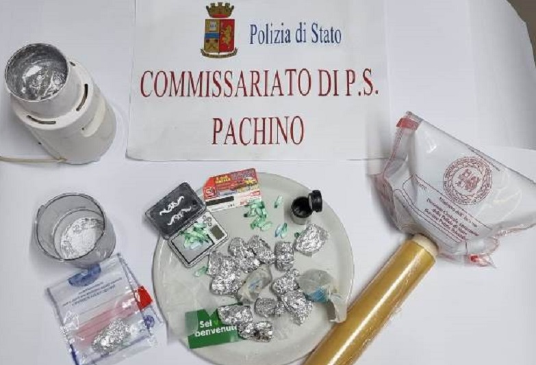 La droga scovata a Pachino dalla polizia