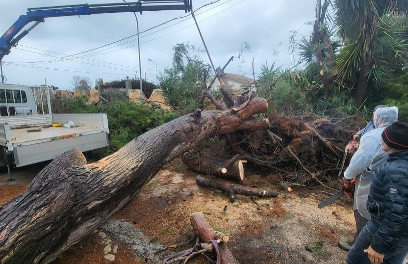 I danni del maltempo a Siracusa