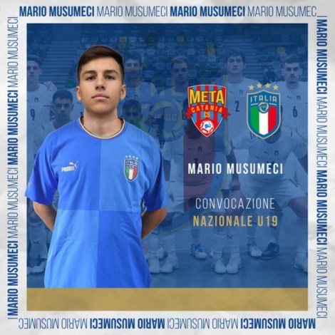 Mario Musumeci, Meta Catania, convocato Under 19