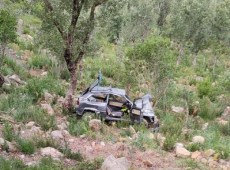 Drammatico incidente a Collesano, operai della forestale con l’auto in una scarpata FOTO
