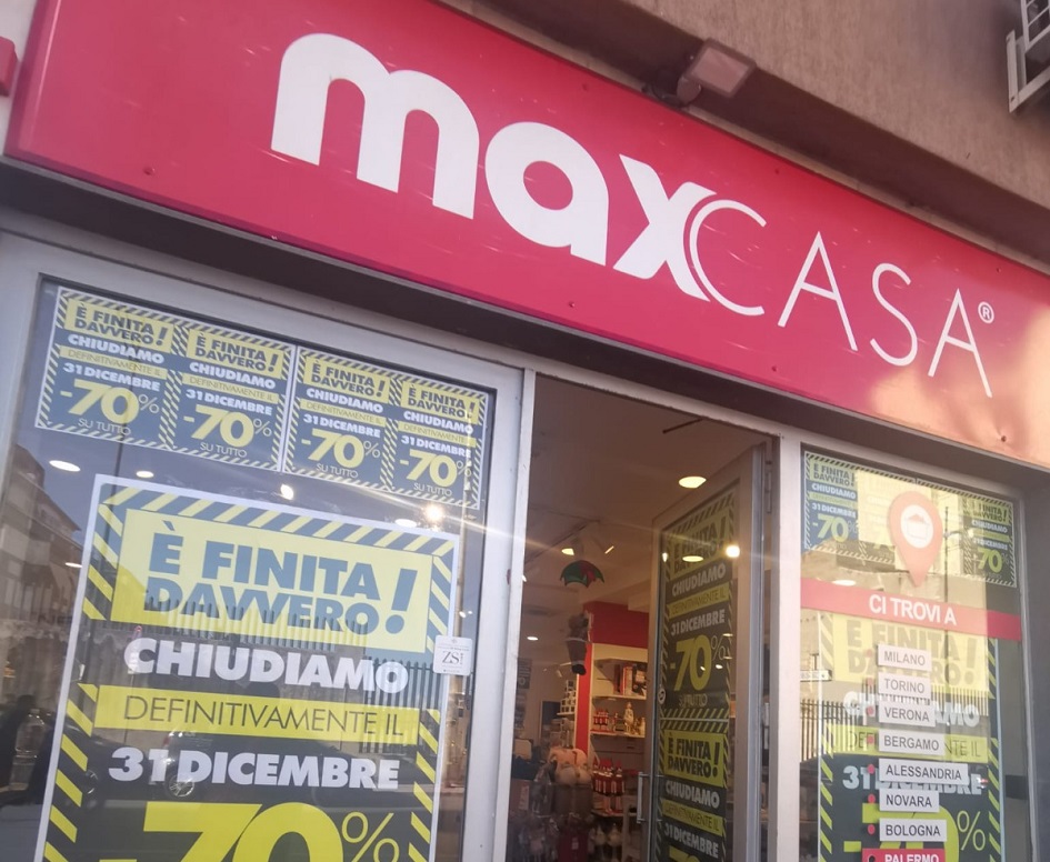 A Palermo e provincia chiudono i negozi di Max Casa