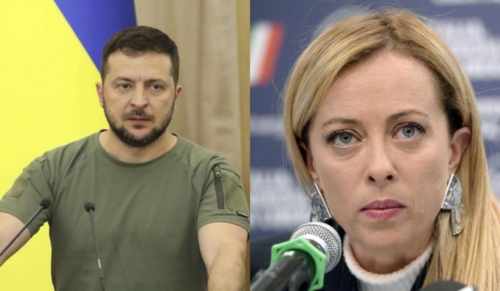 Zelensky e Meloni.