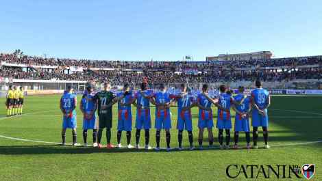 Catania, minuto di raccoglimento per Gianluca Vialli, prima della sfida col Ragusa, serie D 2022-2023