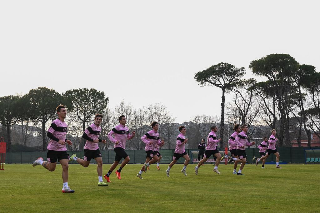 Il Palermo si allena a Roma in vista dell'inizio del girone di ritorno del campionato di serie B 2022-2023