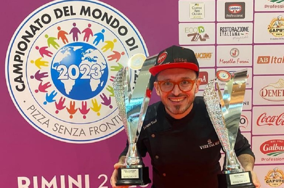 Luciano Dado campione mondiale di pizza, ha realizzato la “rianata siciliana” con una serie infinita di sapori di qualità