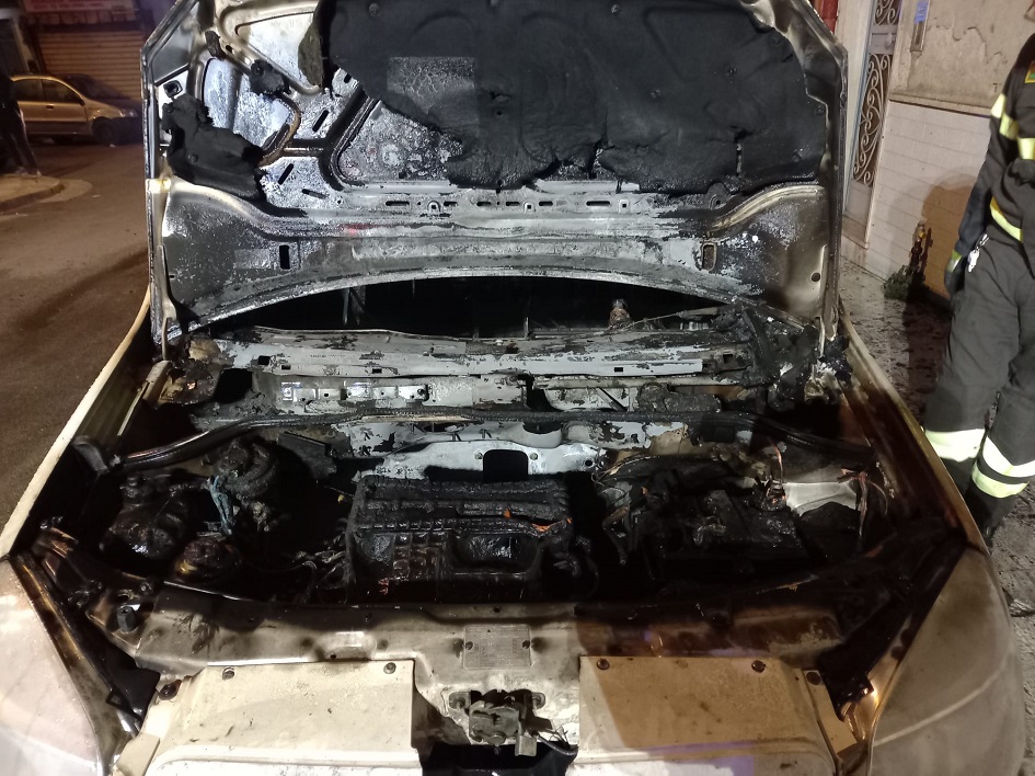 Notte di fuoco a Partinico, in fiamme il furgone di un panificio in via Raffaello Sanzio per cause da accertare, indagano i carabinieri