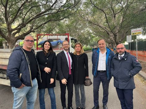 Sopralluogo cantiere via Margherita di Savoia, Mondello. Zaco - Meli - Carta - Di Lorenzo - la ditta