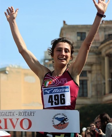Federica Proietti vince la gara femminile del I Trofeo della Legalità Rotary - Memorial Joe Petrosino che si è corso a Palermo