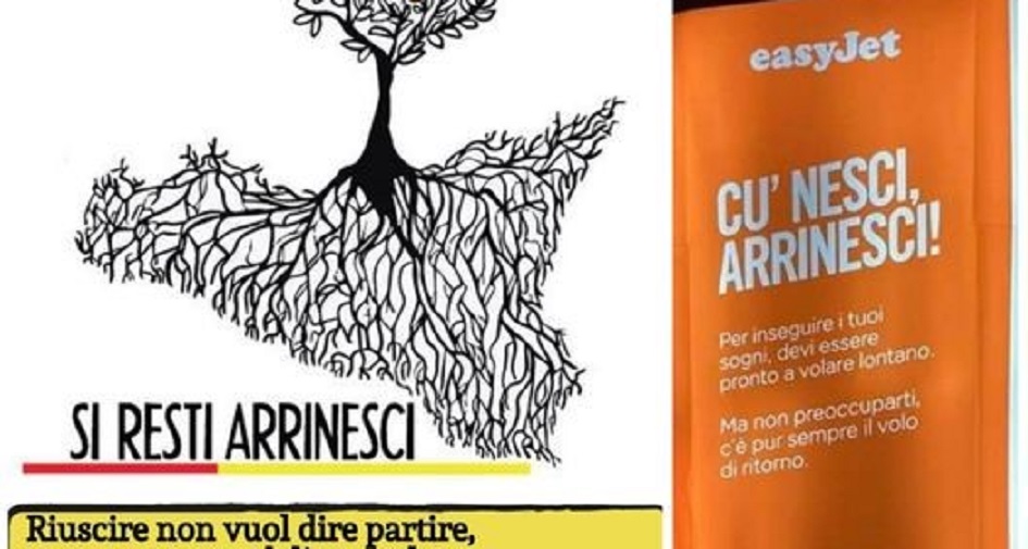 E’ polemica con Easy jet per la campagna pubblicitaria a Punta Raisi, secondo i giovani è incentivo all’emigrazione
