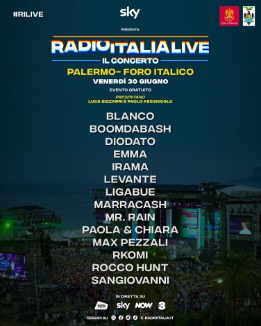 Festa al Foro Italico di Palermo: torna il concertone di Radio Italia 