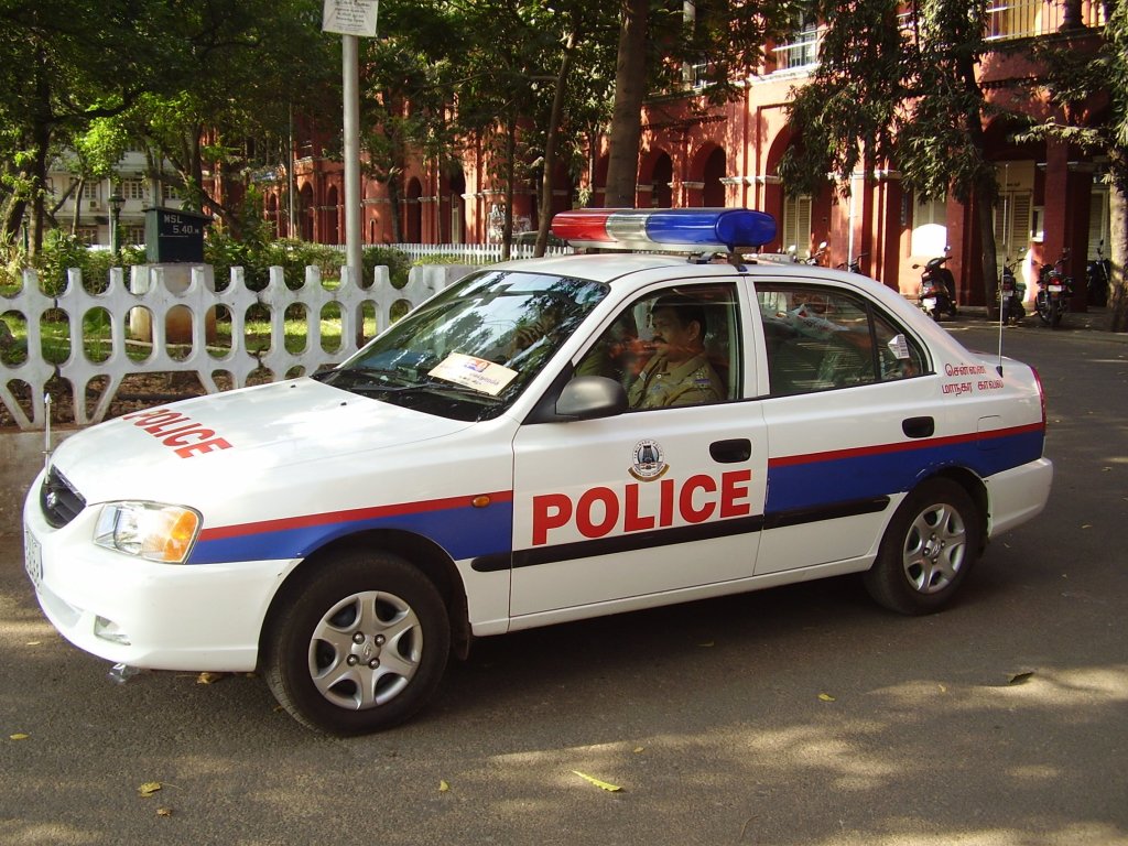 Auto della polizia indiana.