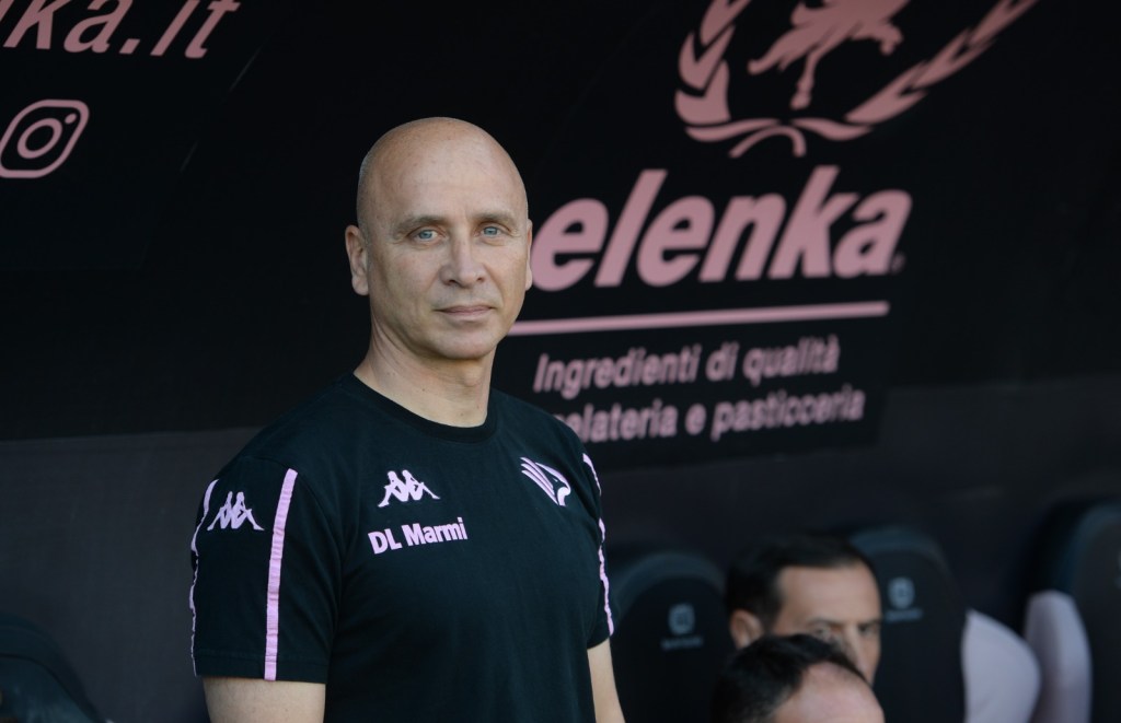 Eugenio Corini, tecnico del Palermo durante la partita con la Spal al Renzo Barbera. Foto: Pasquale Ponente
