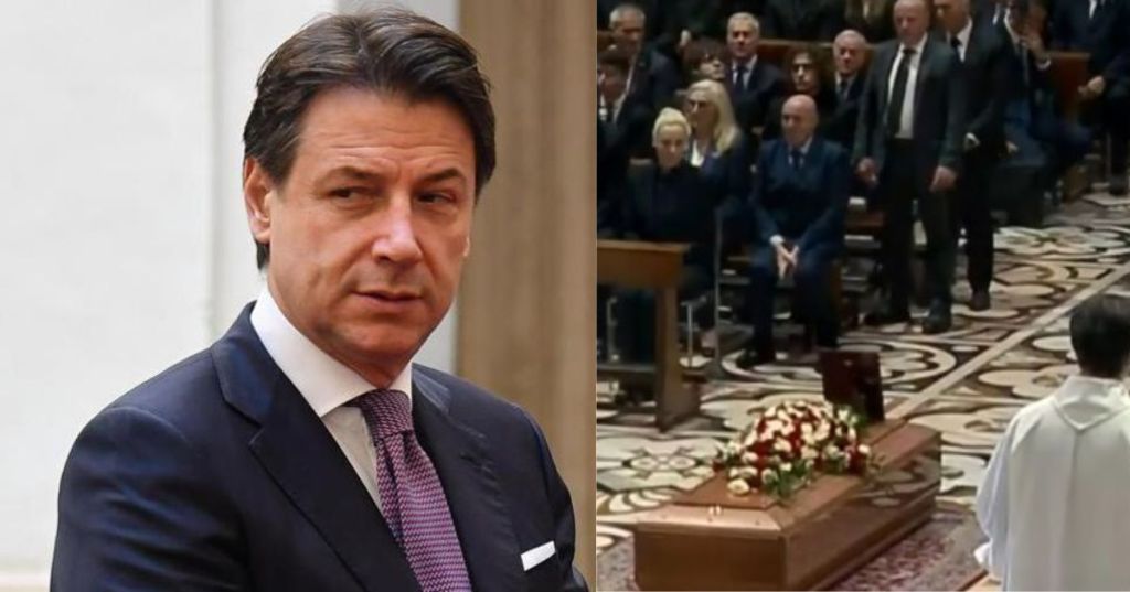 Giuseppe Conte diserta i funerali di Berlusconi.