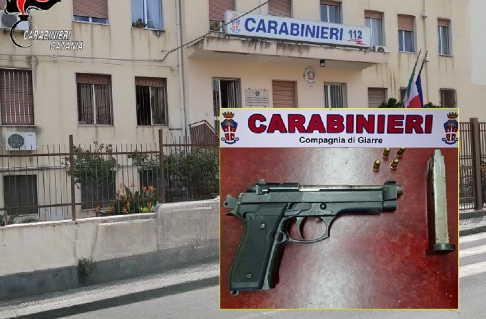 Arrestato nel Catanese un pregiudicato, ha puntato una pistola contro un imprenditore per estorcergli denaro