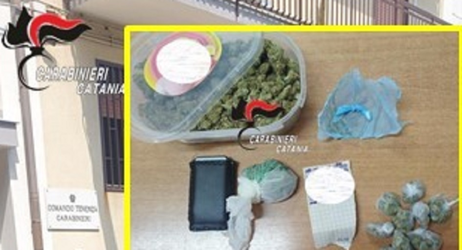 Arrestato un 43enne nel Catanese, trovata in casa sua della droga nascosta all’interno di una vaschetta del gelato