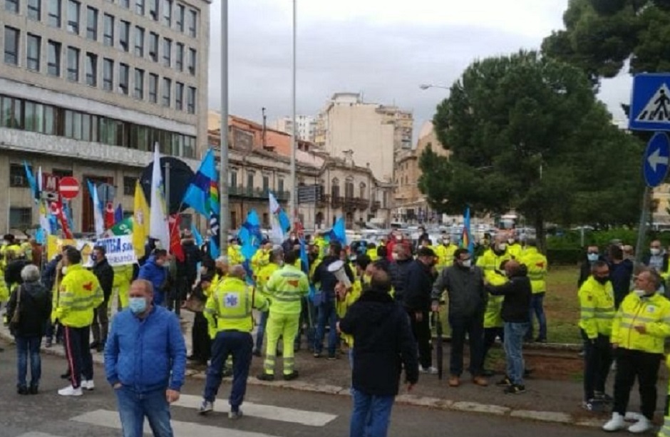 Nuova protesta del personale del 118, sindacati organizzato sit-in a Palermo per una serie di questioni rimaste irrisolte