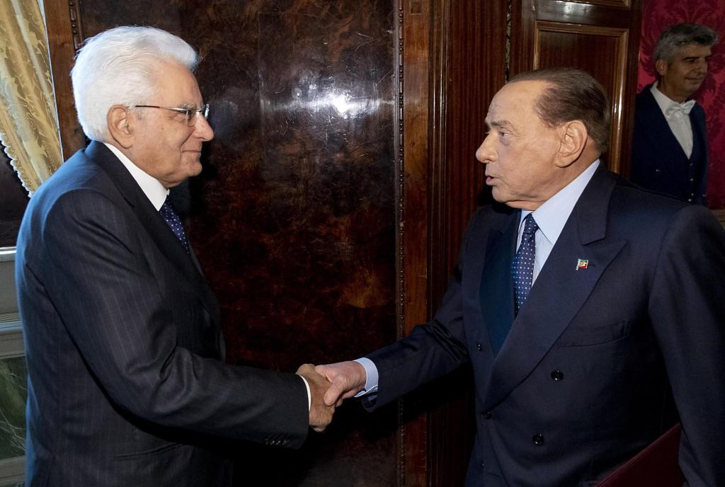 Sergio Mattarella e Silvio Berlusconi.
