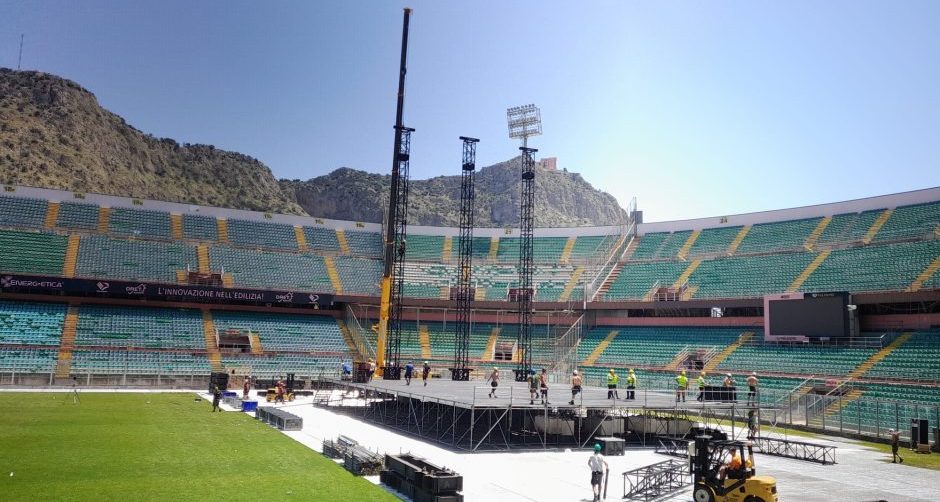 Vasco Rossi, palco stadio Renzo Barbera