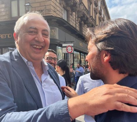 Roberto Lagalla e Fabrizio Ferrandelli al Palermo Pride