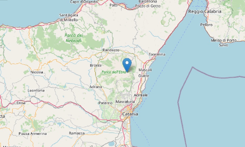 Terremoto registrato nel Catanese, due scosse in 5 minuto seppur di entità lieve si sono verificati nei pressi di Milo