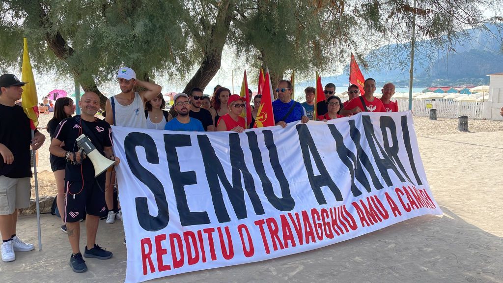 Protesta percettori reddito Palermo