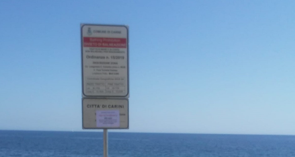 Arriva il divieto di balneazione in un tratto di costa nel Palermitano, si ipotizza un potenziale inquinamento dopo le segnalazioni