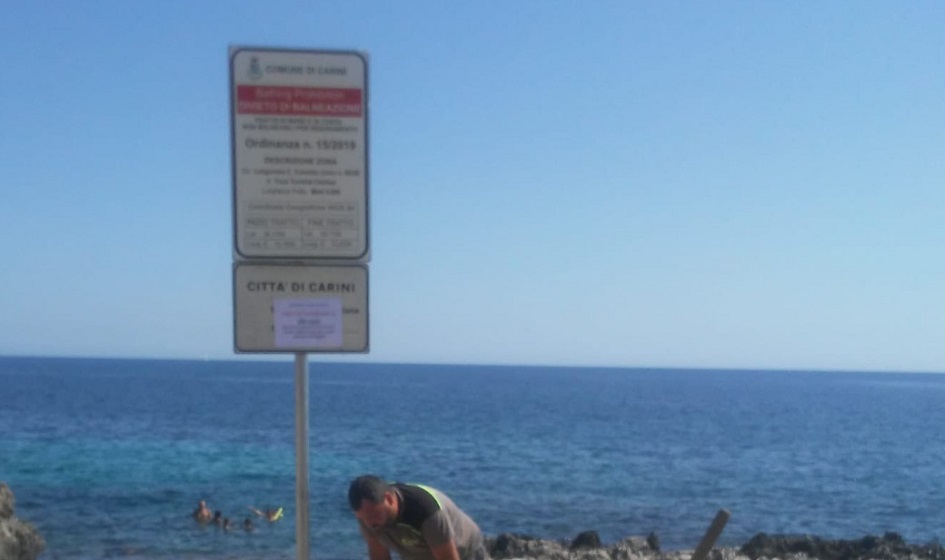 Revoca del divieto di balneazione in un tratto di costa a Carini, i valori sono rientrati nella norma e si può tornare a fare il bagno