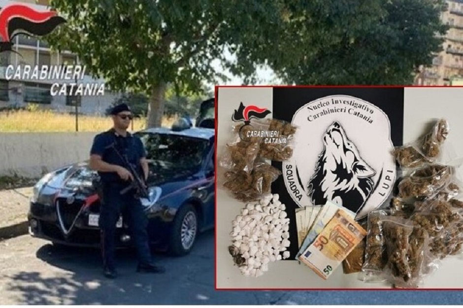 In manette un 28enne che a Catania consegnava a domicilio la droga ai propri clienti, trovati con diversi tipi di stupefacenti