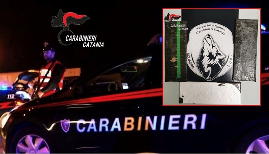 Arrestato uno straniero di 46 anni nel Catanese, intercettato dai carabinieri a Librino su un Suv con un chilo di cocaina