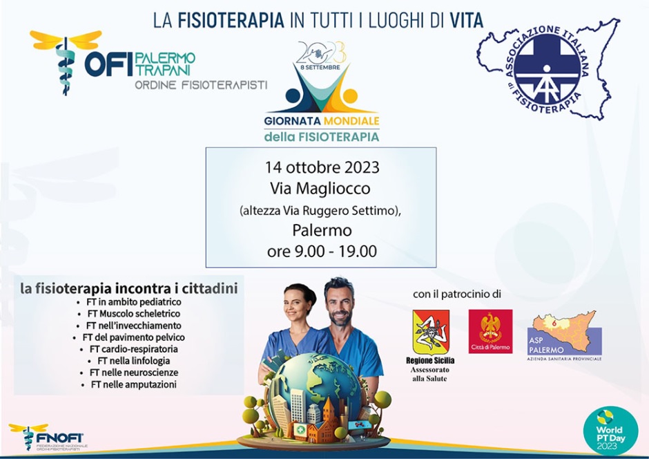 Scendono in strada a Palermo i fisioterapisti e le organizzazioni di categoria per incontrare e soprattutto informare i cittadini