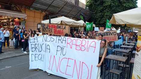 Studenti Fridays contro gli incendi a Palermo