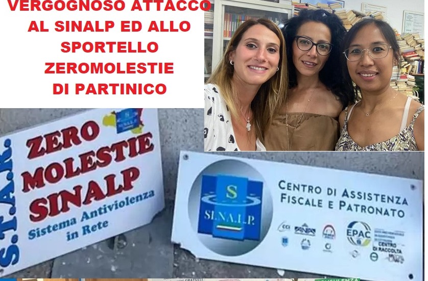 danneggiate targhe dello sportello antiviolenza Sinalp di Partinico, convocata la direzione regionale del sindacato