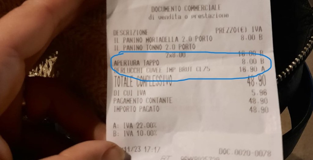 Scontrino molo trapezoidale